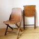 Paire de chaises pliantes en bois pliantes US ARMY seconde guerre mondiale