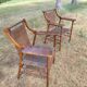 2 vintage rattan armchairs