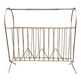 50s magazine rack in brass and scoubidou