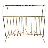 50s magazine rack in brass and scoubidou