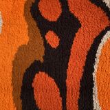 130 x 70 cm rectangular orange seventies carpet