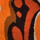 Tapis orange seventies rectangulaire 130 x 70 cm