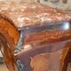 Louis XV-style lady secretary, in rosewood veneer flower decoration.