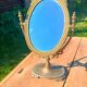 Miroir de table vintage en laiton doré – style Napoléon III,