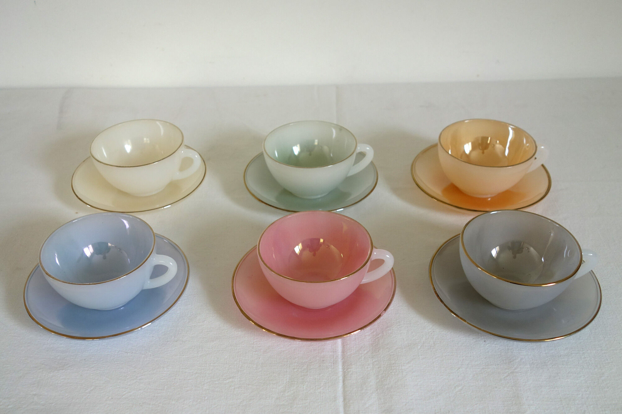 Set of 6 coffee cups model Harlequin, vintage Arcopal