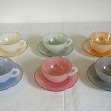 Set of 6 coffee cups model Harlequin, vintage Arcopal