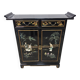 Vintage Chinese side table / cabinet / lacquered cabinet / bohemian