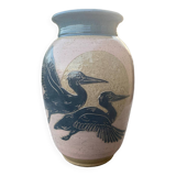 Art Deco ceramic vase signed Seitz
