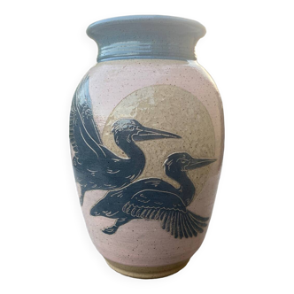 Vase céramique art déco signé Seitz