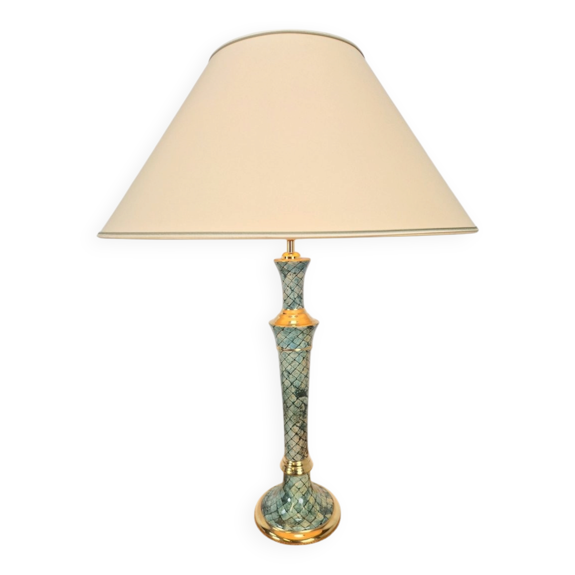 Regency Glazed Ceramic Table Lamp, Italy, 1970s
