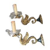Pair of Empire style wall lights