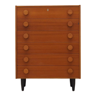 Teak chest of drawers, Danish design, 1960s, production: Denmark