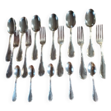 Silvered metal cutlery