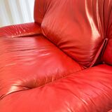 Nicoletti Salotti - 2-seater red leather sofa