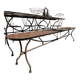 Handcrafted wrought iron garden bench