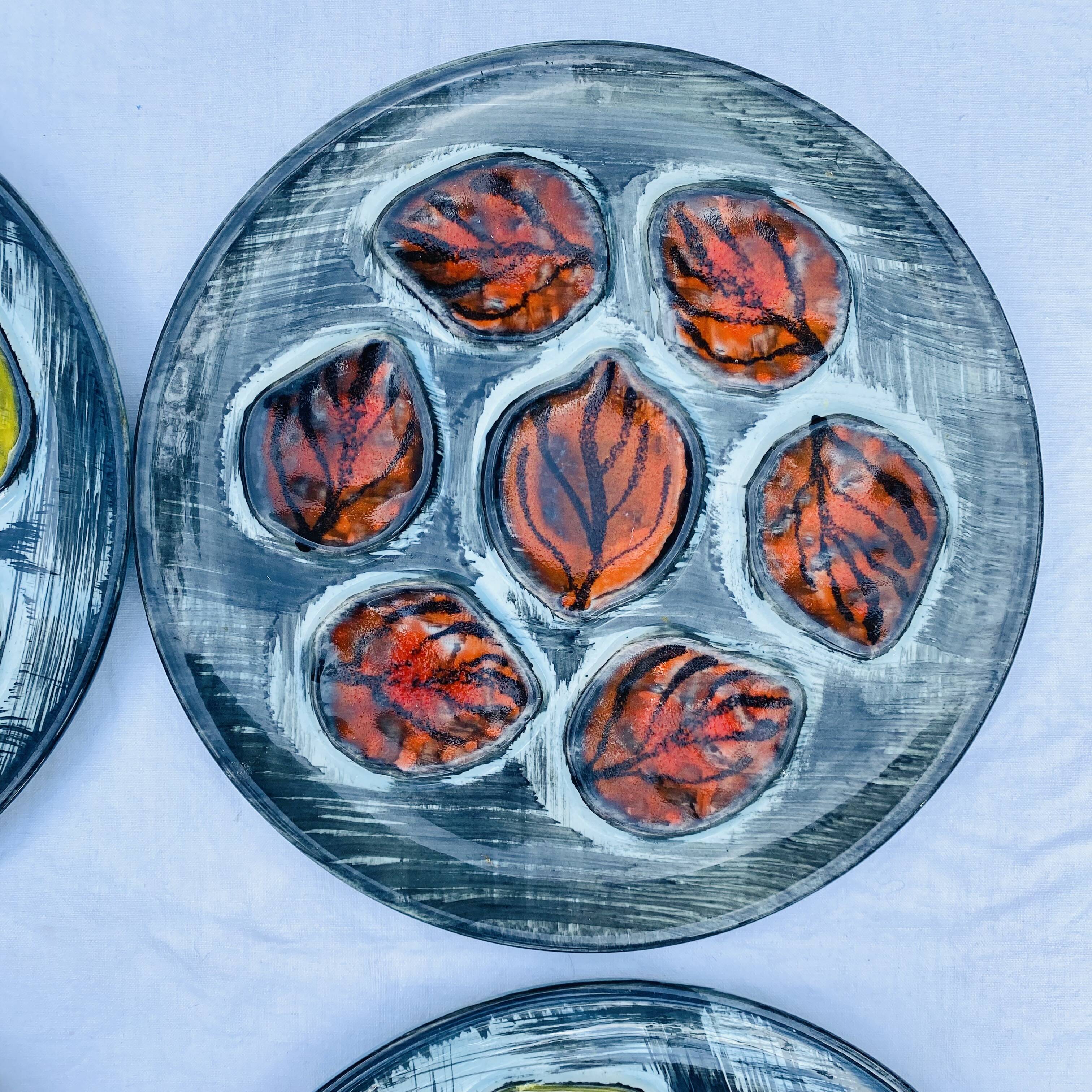 Mbfa pornic oyster plates, 1960