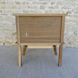 Bedside compass feet in light wood, 60s