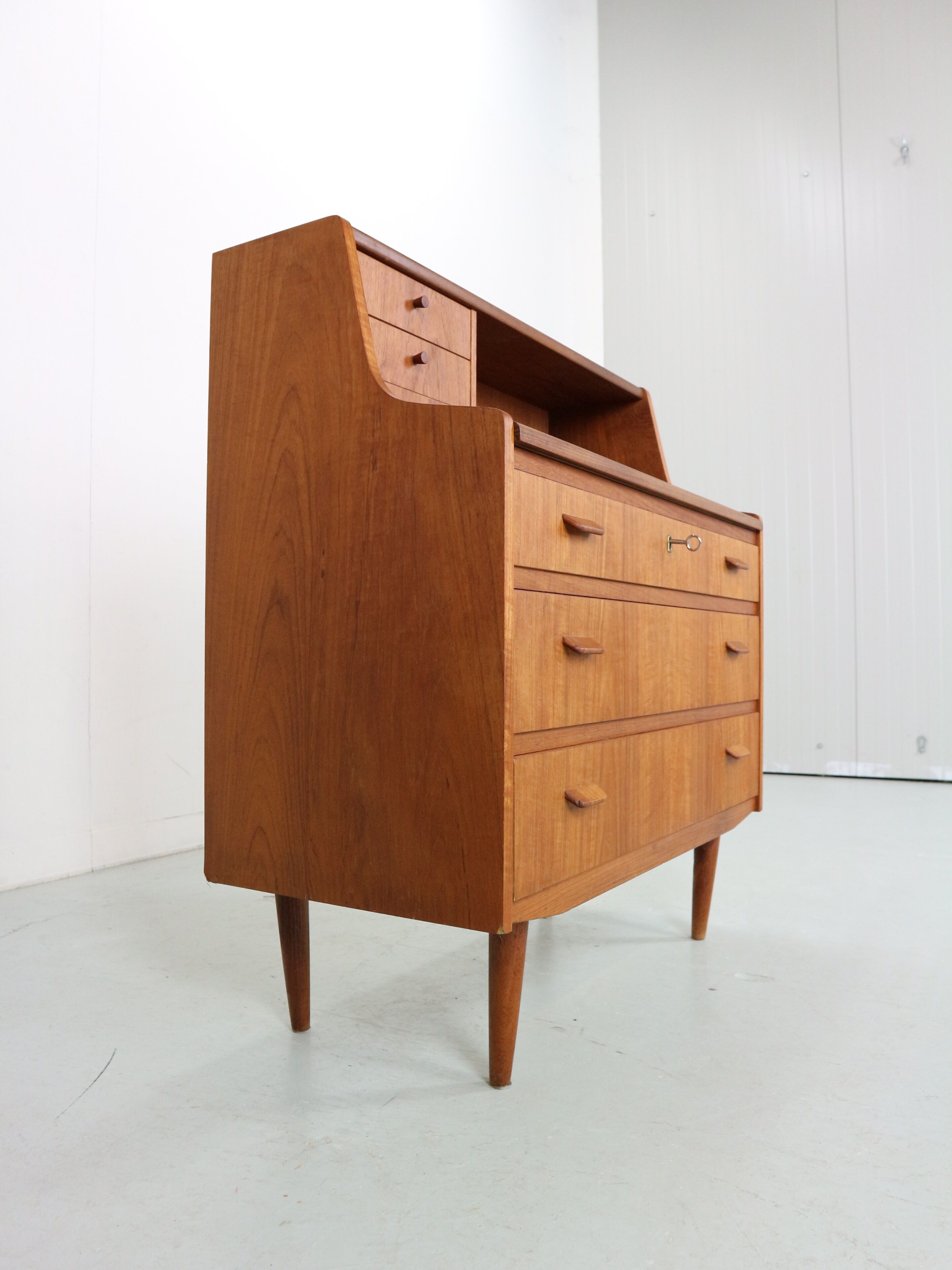 Mid- Century modern teak secretary- cabinet, 1960 Denmark