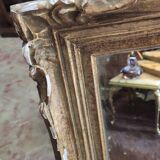 Miroir bois doré glace ancienne