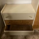 Renovated vintage asymmetrical wardrobe