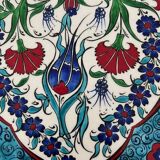 Hand painted Iznik ceramic frame from Türkiye