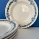 Set of 6 semi-deep plates in ironstone Longchamp model Denise.