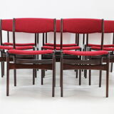 1960s Set of 8 Palisander Dining Chairs, Denmark