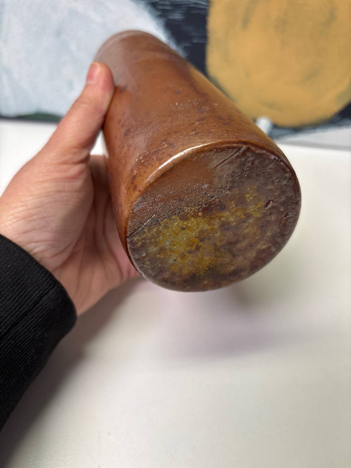 Antique stoneware bottle