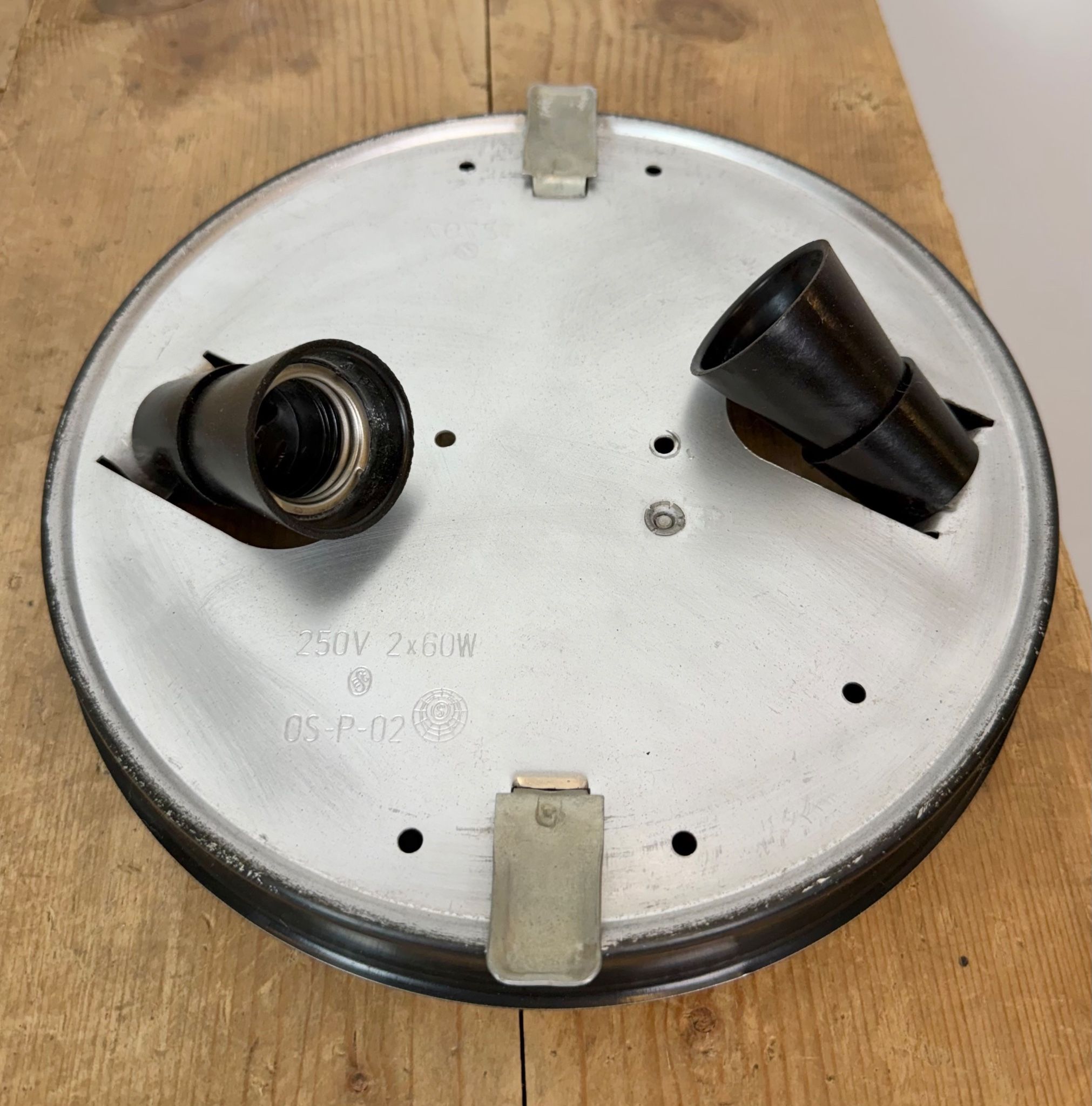 Vintage Wall Or Ceiling Light with Milk Glass, 1970s