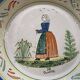 Pair of HB Quimper earthenware plates from the 1920s