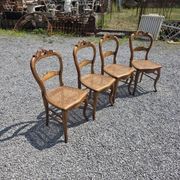 4 chaises style Louis XV en merisier