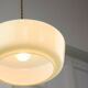 Mid-century italian glass & brass pendant lamp