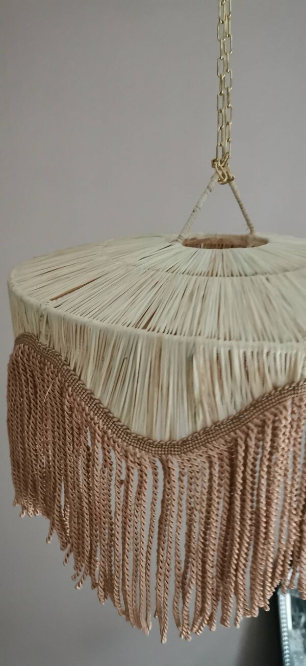 Abat jour à franges pour suspension