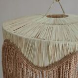 Fringed lampshade for suspension