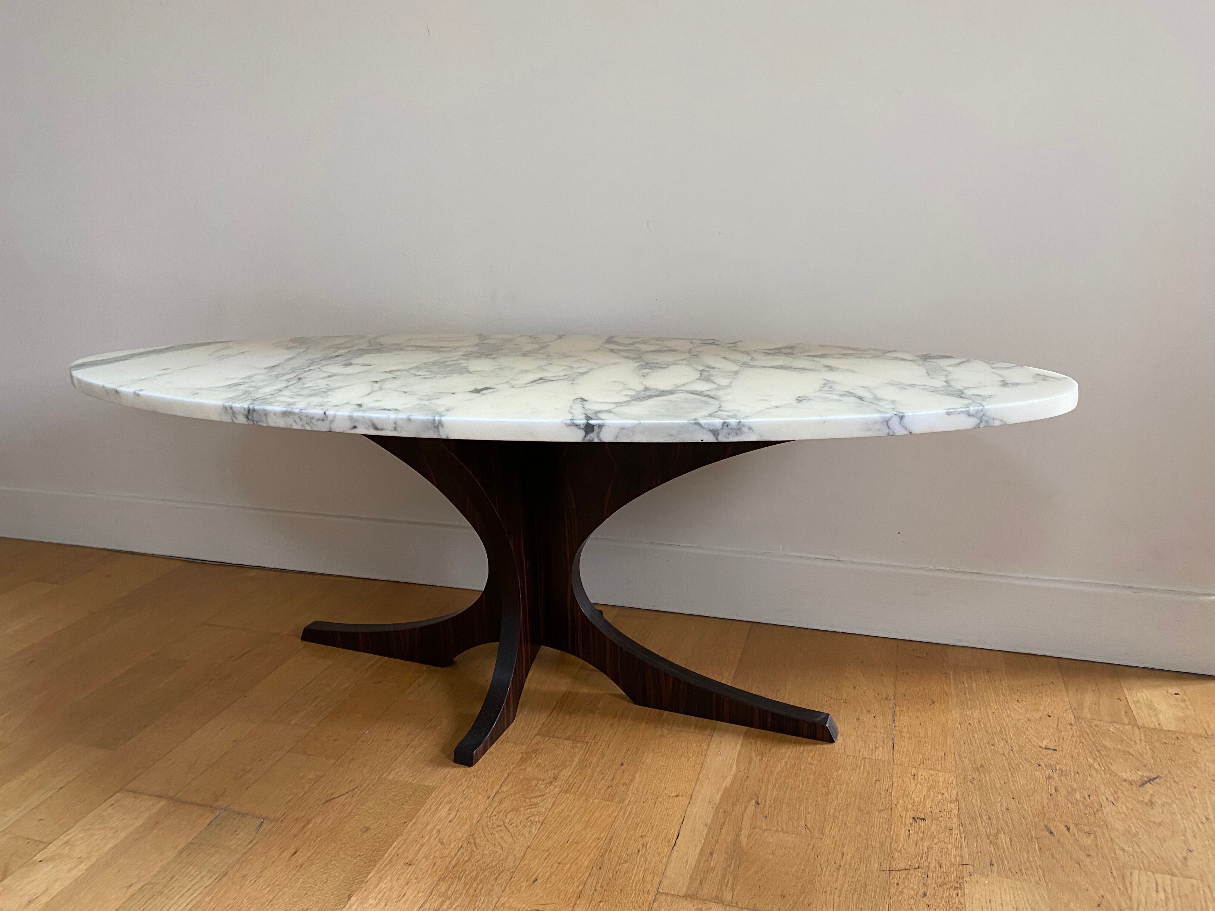 Coffee table with marble top