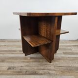 Art Decò coffee table from the 1930s, square in walnut burl