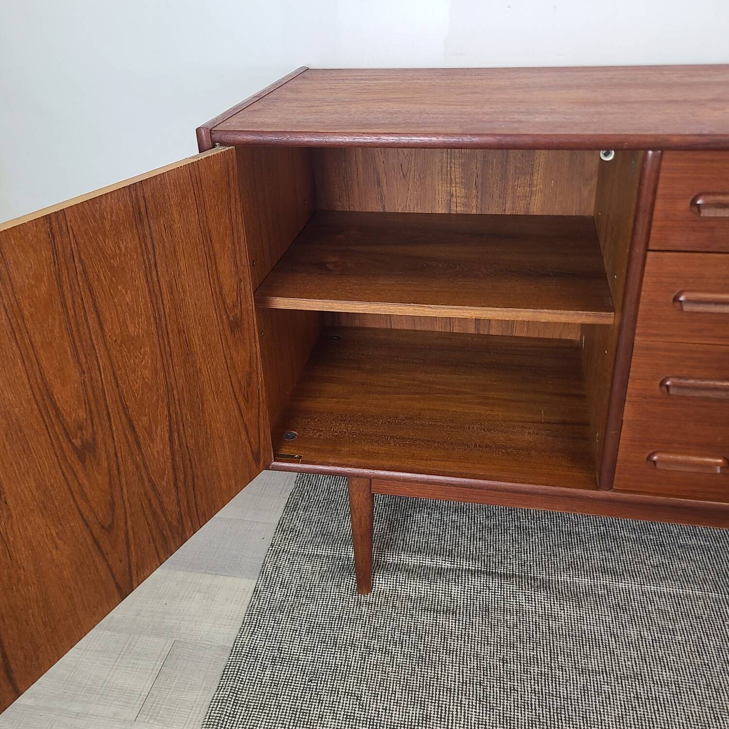 Vintage Danish teak enfilade from the 1960s.