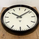 Industrial bakelite factory wall clock from pragotron, 1960s