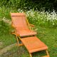 Vintage Japanese bamboo lounge chair & ottoman