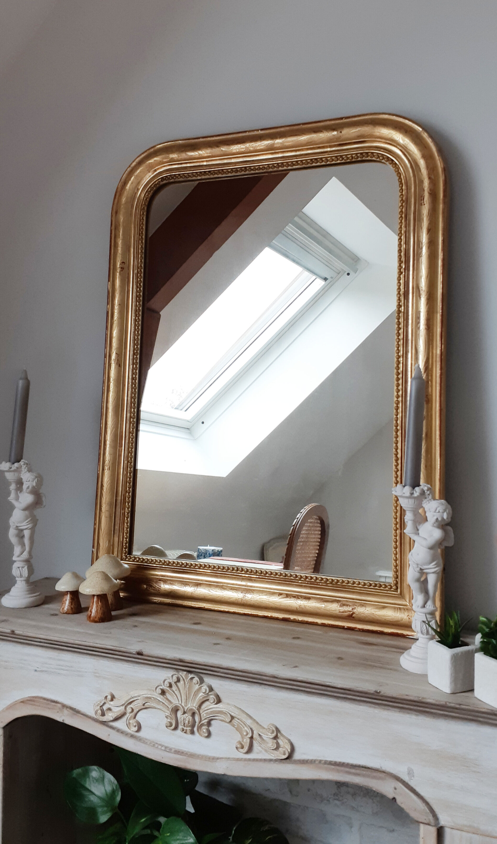 Gilded mirror Louis Philippe 78x60cm