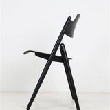 Black Mid Century “SE18” folding chair by Egon Eiermann for Wilde + Spieth