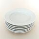 Set of six white porcelain deep plates by Pillivuyt.