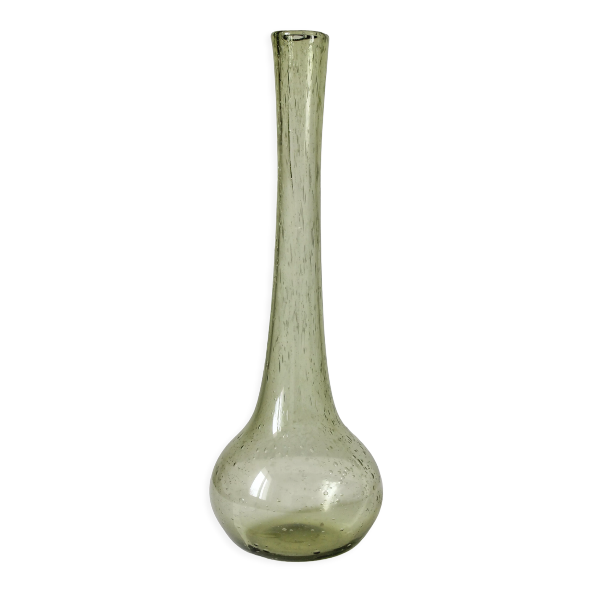 Vintage Biot bubble blown glass soliflore vase