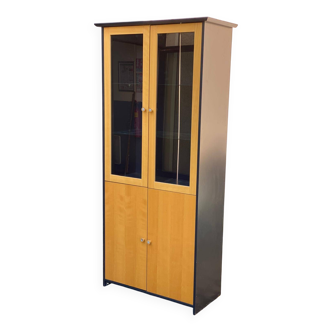 90cm grey wooden industrial display case
