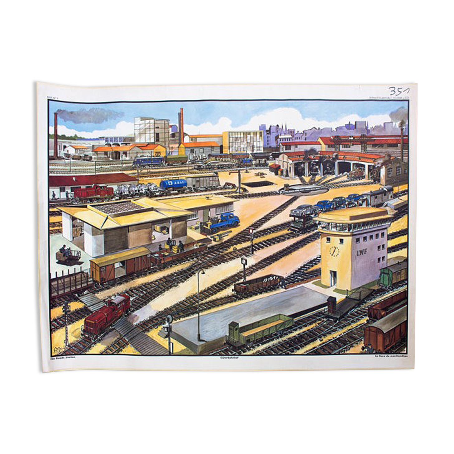 Poster "Station" educational grid 1965
