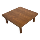 Table basse vintage carrée en teck au design minimaliste