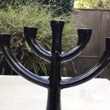 Contemporary chandelier in black cast iron