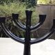 Contemporary chandelier in black cast iron