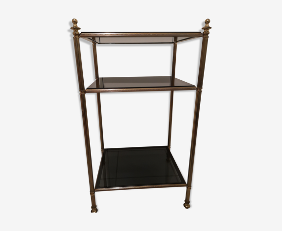 Table d'appoint en laiton vintage