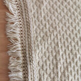 Bedspread vintage wool blanket 265x230 cm with its pillowcase